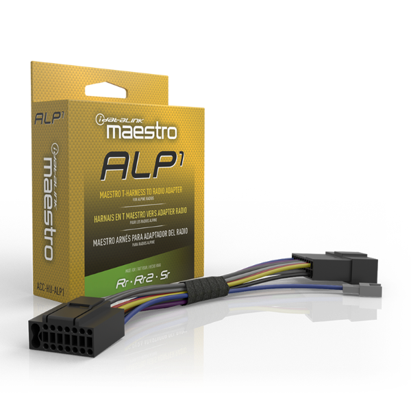 Head unit adapter harness for Alpine radios