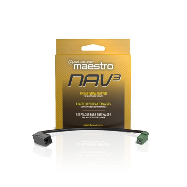 Maestro NAV3 FAKRA to AfterMarket Navigation Antenna Adaptor for Select Pioneer Receivers