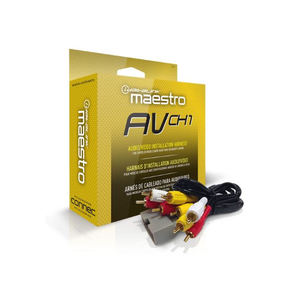 Maestro Rear Seat Video Harness for Select Chrysler, Dodge, Jeep, and VolksWagen Models 2008 to 2017