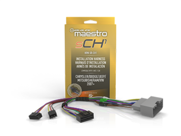 MSR compatible radio replacement harness for select Chrysler, Dodge, and Jeep vehicles 2007 and up
